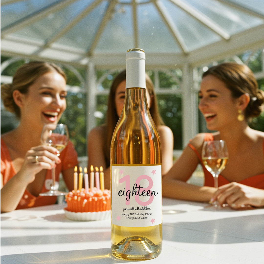 Personalised 18th Birthday Bottle Sticker