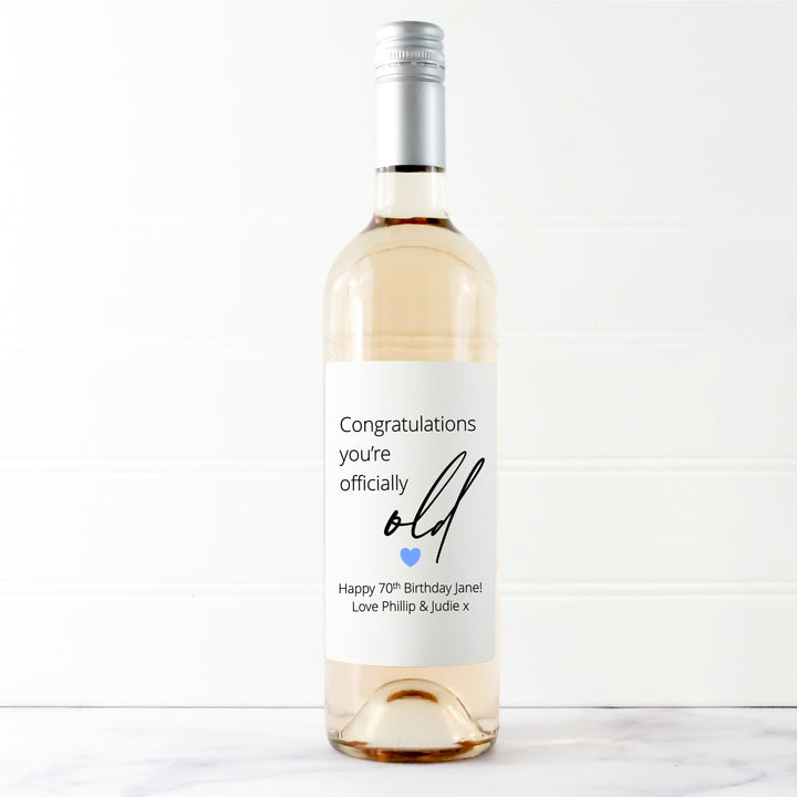 Personalised Any Age Birthday Bottle Sticker