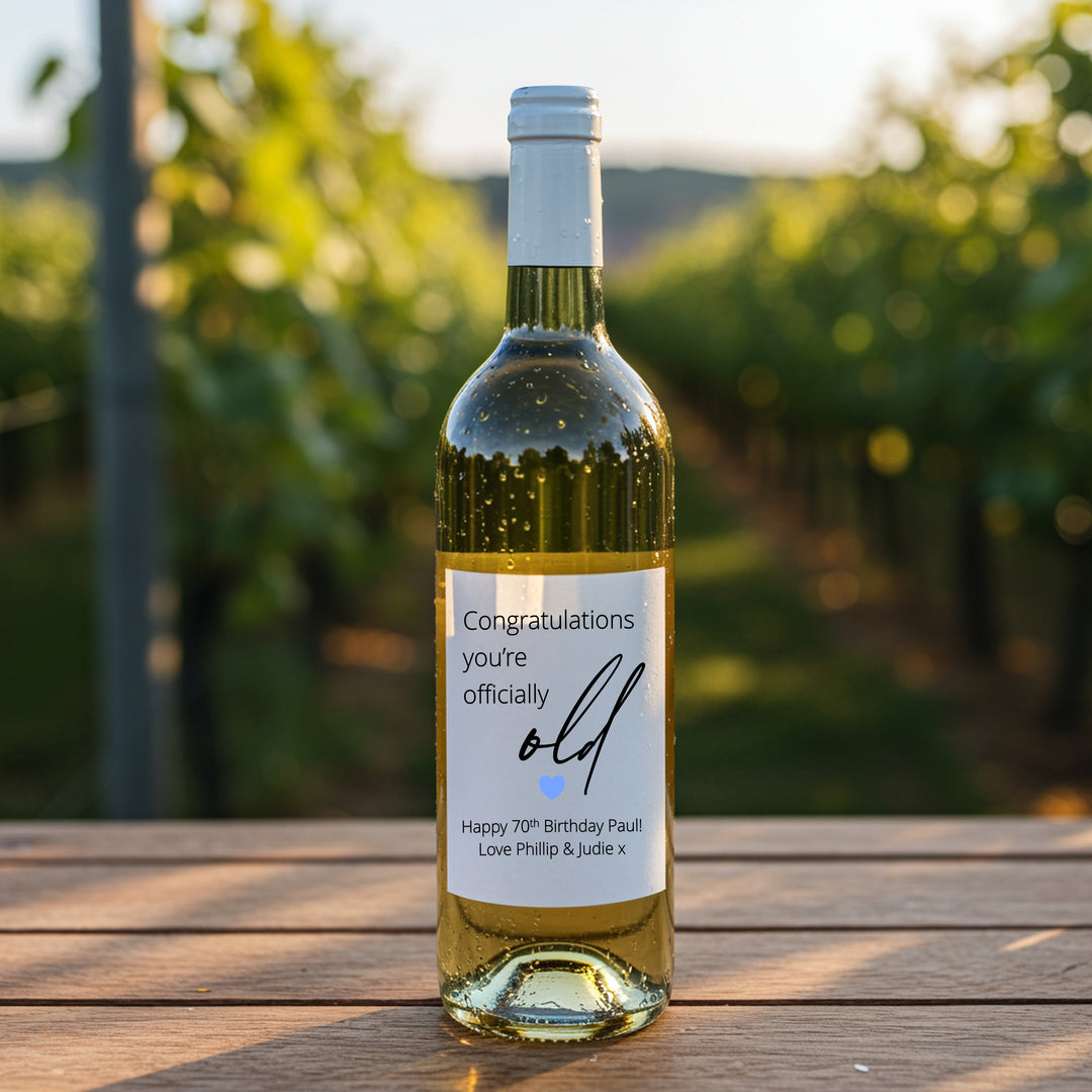 Personalised Any Age Birthday Bottle Sticker