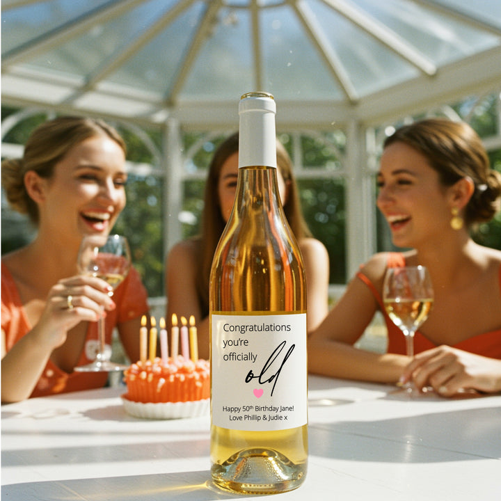 Personalised Any Age Birthday Bottle Sticker