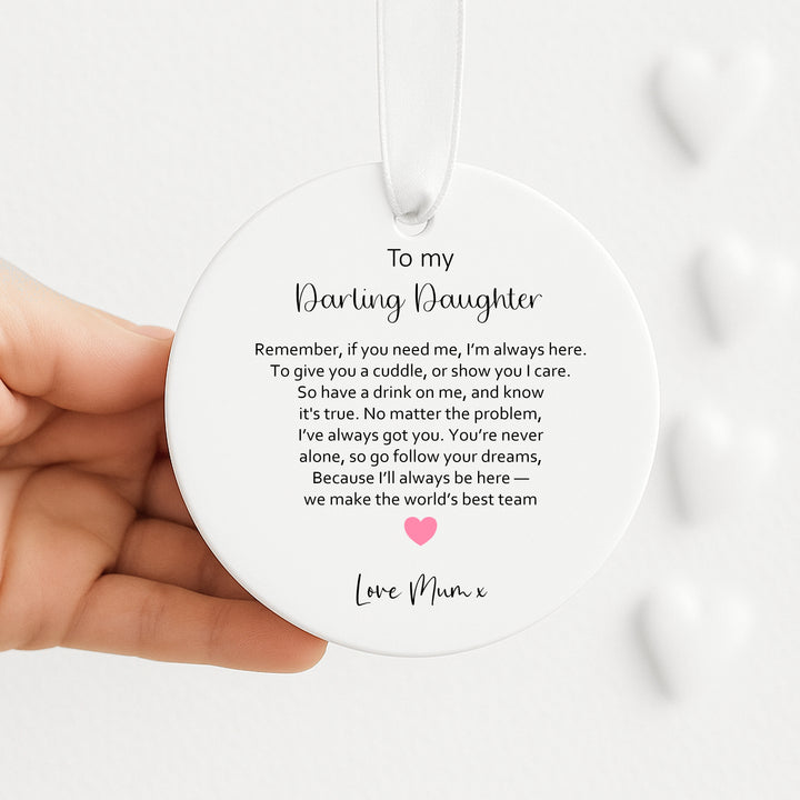 Personalised Daughter Keepsake Ornament
