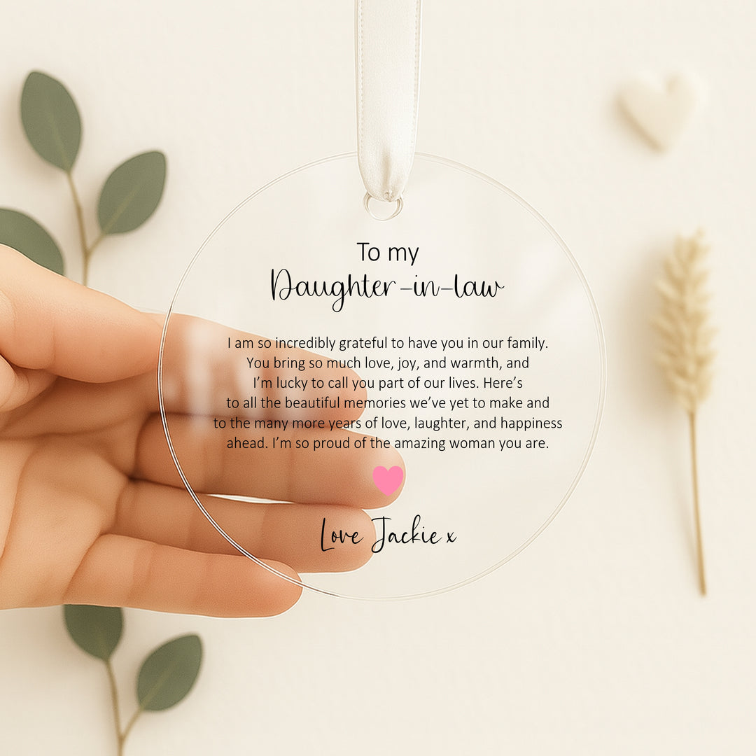 Personalised Daughter-In-Law Keepsake Ornament