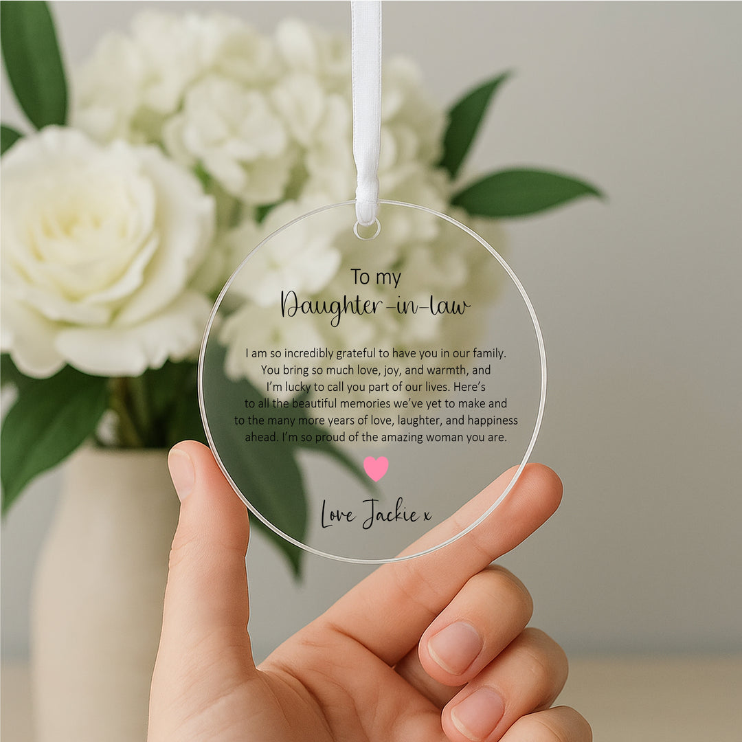 Personalised Daughter-In-Law Keepsake Ornament