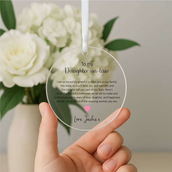 Personalised Daughter-In-Law Keepsake Ornament