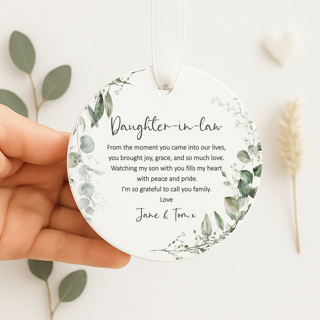 Personalised Daughter-In-Law Keepsake Ornament