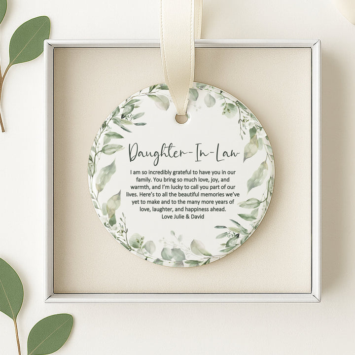 Personalised Daughter-In-Law Keepsake Ornament