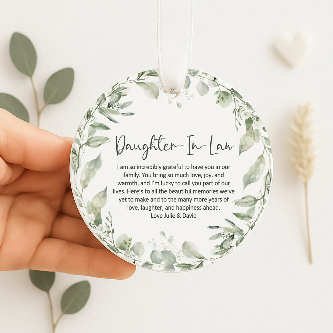 Personalised Daughter-In-Law Keepsake Ornament