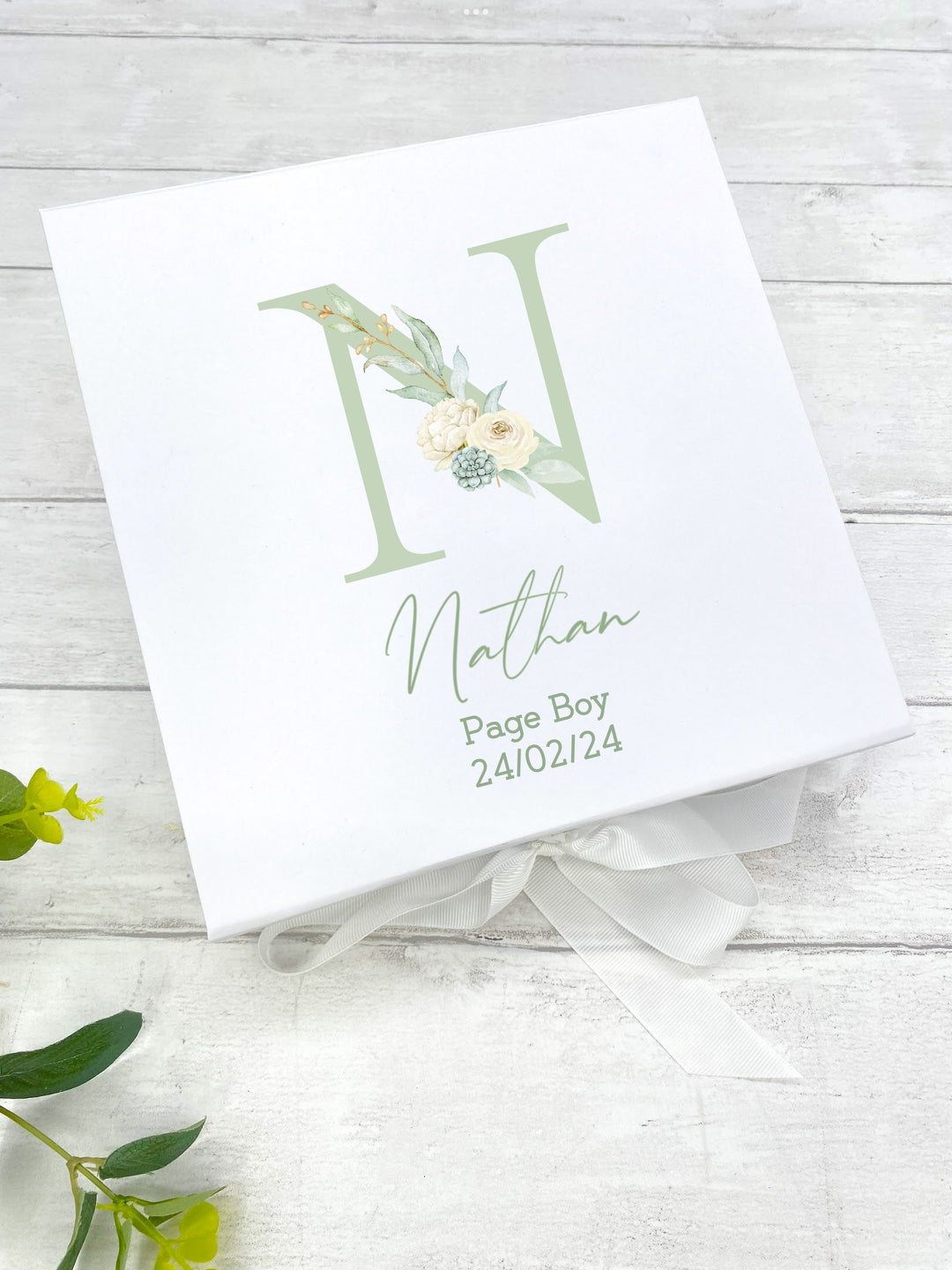 Personalised Flower Girl Initial Gift Box