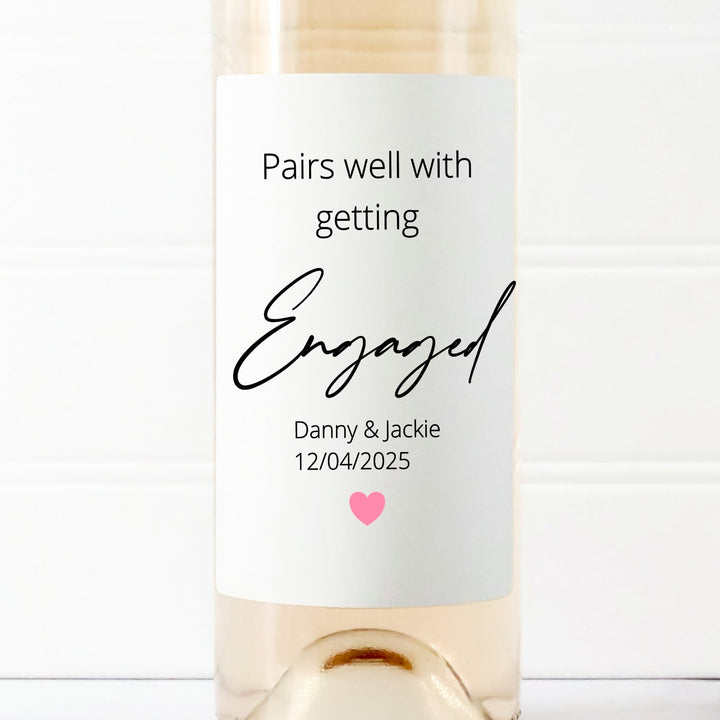 Personalised Engaged Bottle Sticker