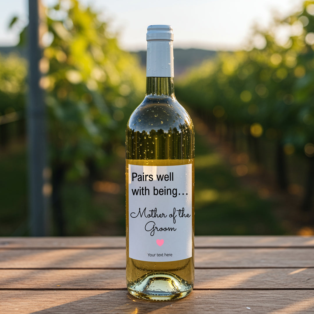 Personalised Mother Of Groom Bottle Sticker