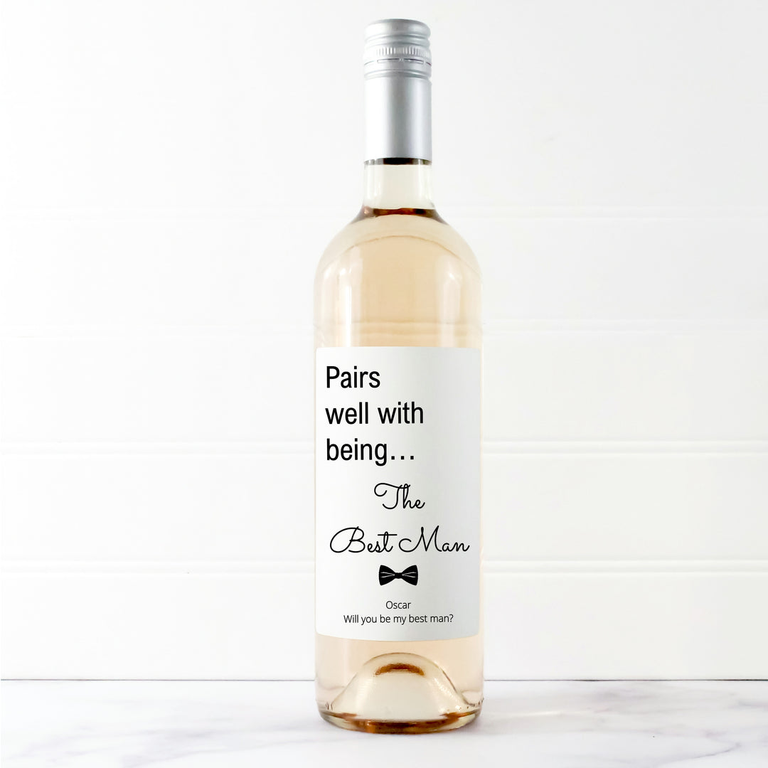 Personalised Best Man Bottle Sticker