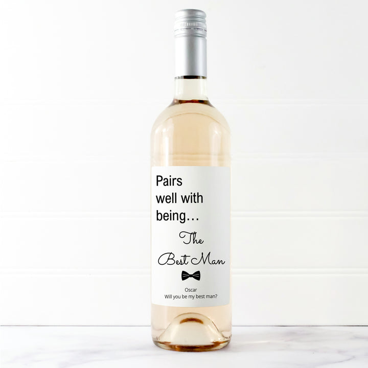 Personalised Best Man Bottle Sticker