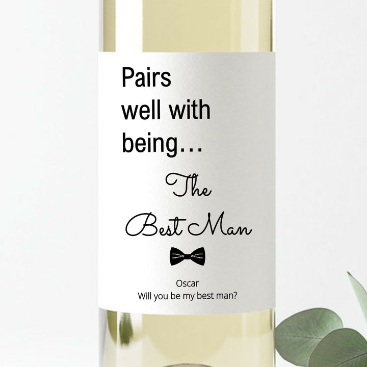 Personalised Best Man Bottle Sticker
