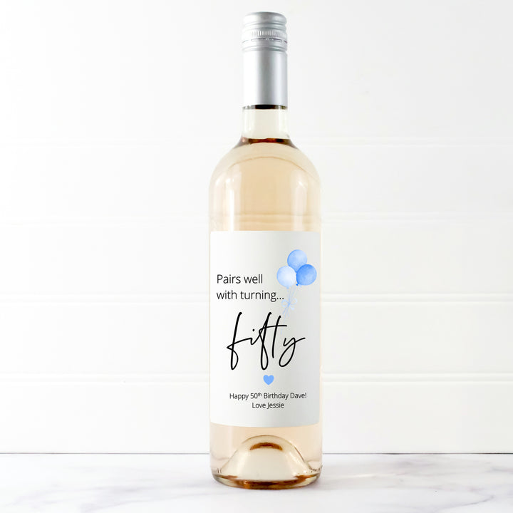 Personalised 50th Birthday Bottle Sticker