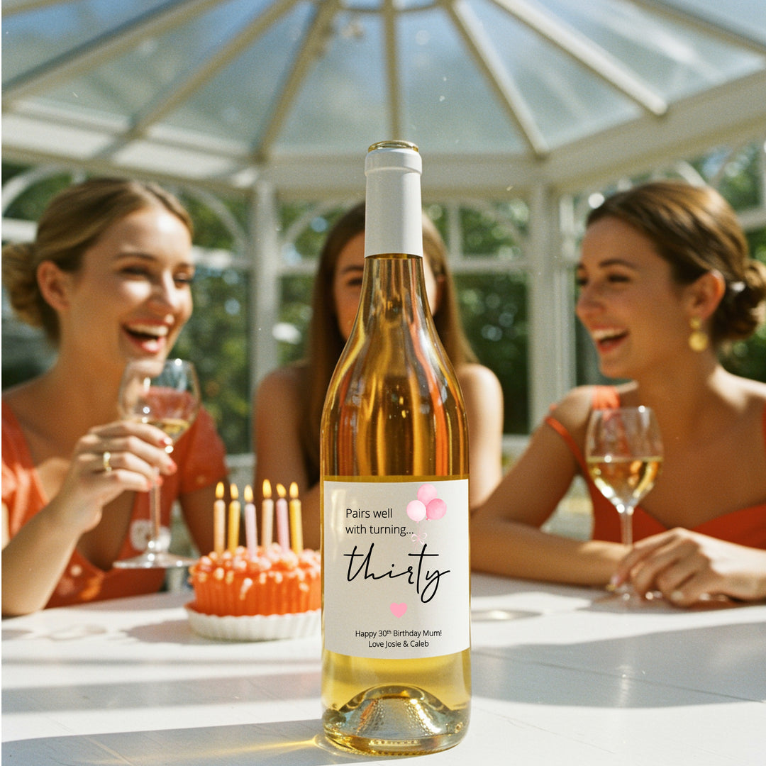 Personalised 30th Birthday Bottle Sticker