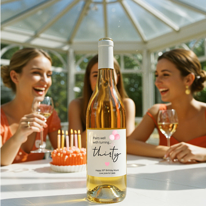 Personalised 30th Birthday Bottle Sticker