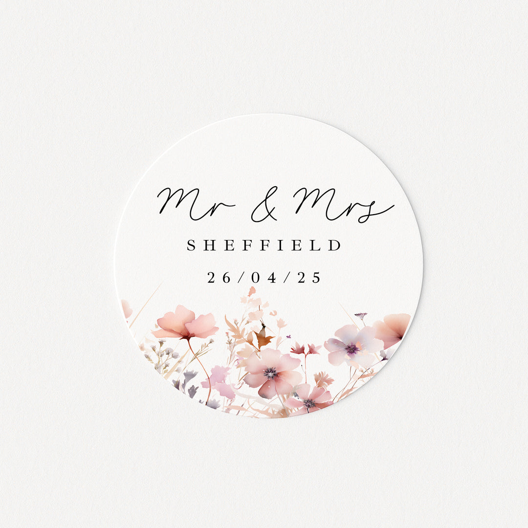 Personalised Wedding Favour Bag Stickers