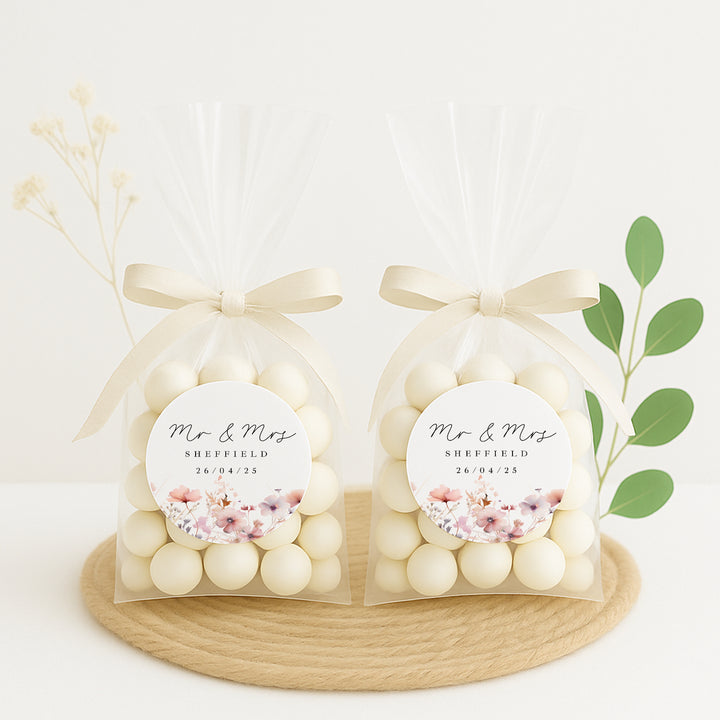 Personalised Wedding Favour Bag Stickers