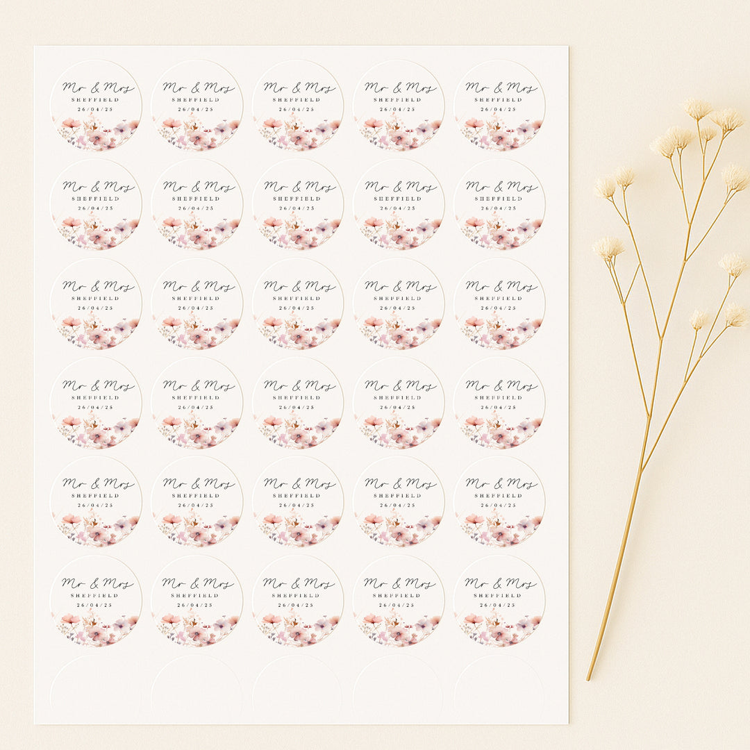 Personalised Wedding Favour Bag Stickers