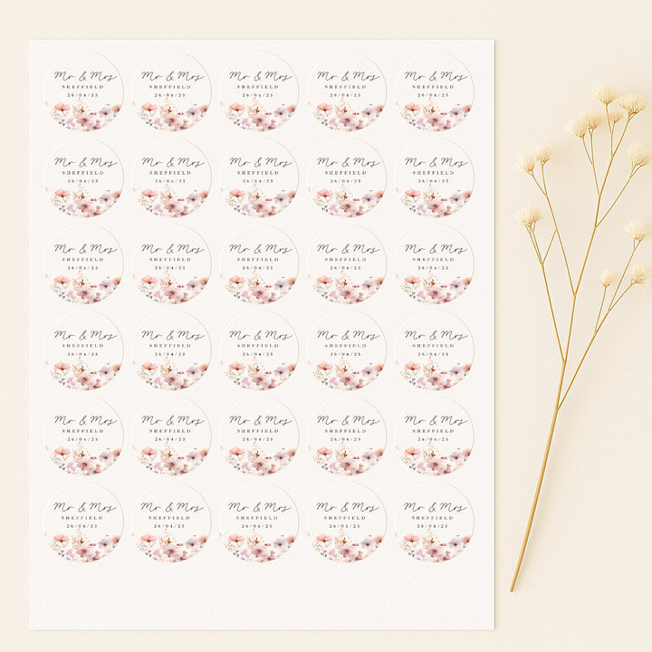 Personalised Wedding Favour Bag Stickers