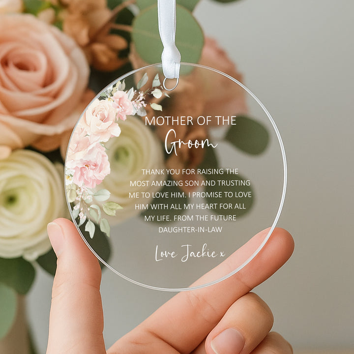 Personalised Mother Of Groom Keepsake Ornament