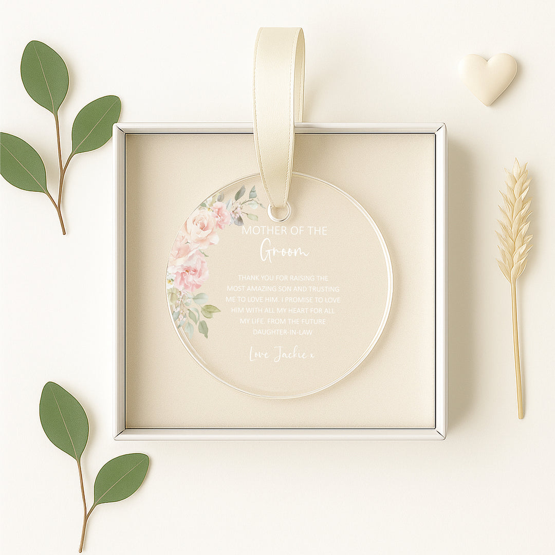 Personalised Mother Of Groom Keepsake Ornament
