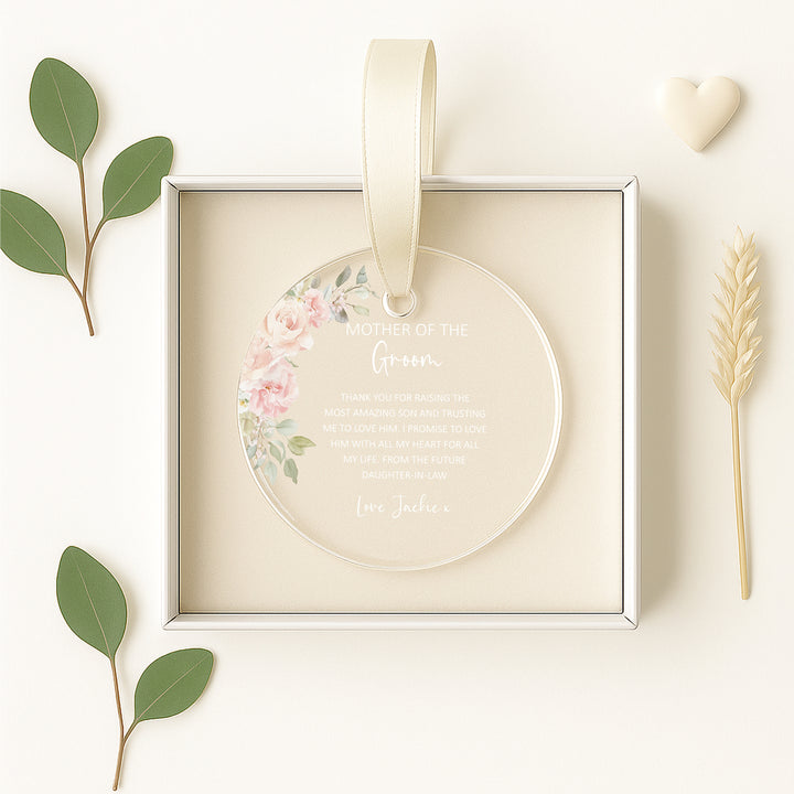 Personalised Mother Of Groom Keepsake Ornament