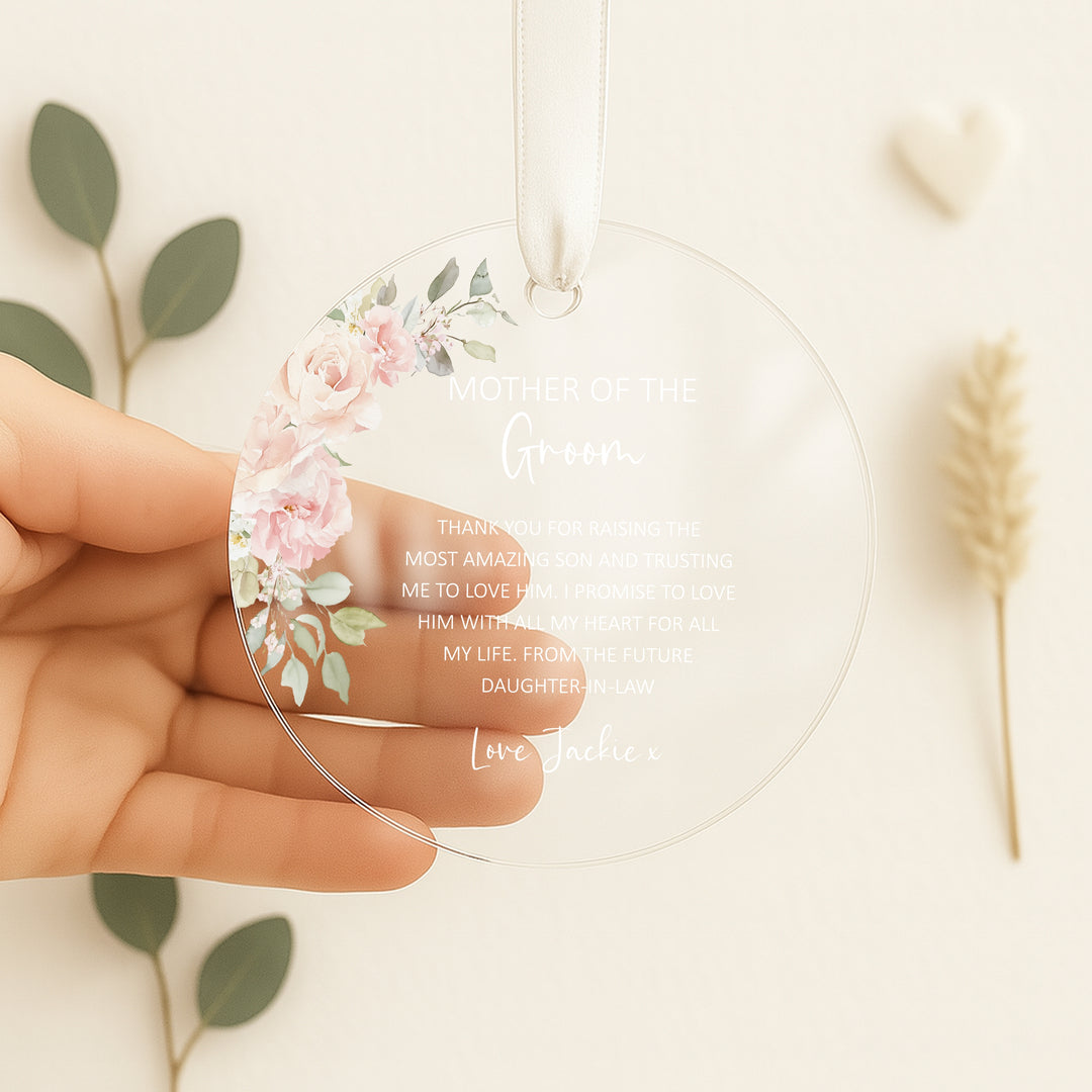 Personalised Mother Of Groom Keepsake Ornament