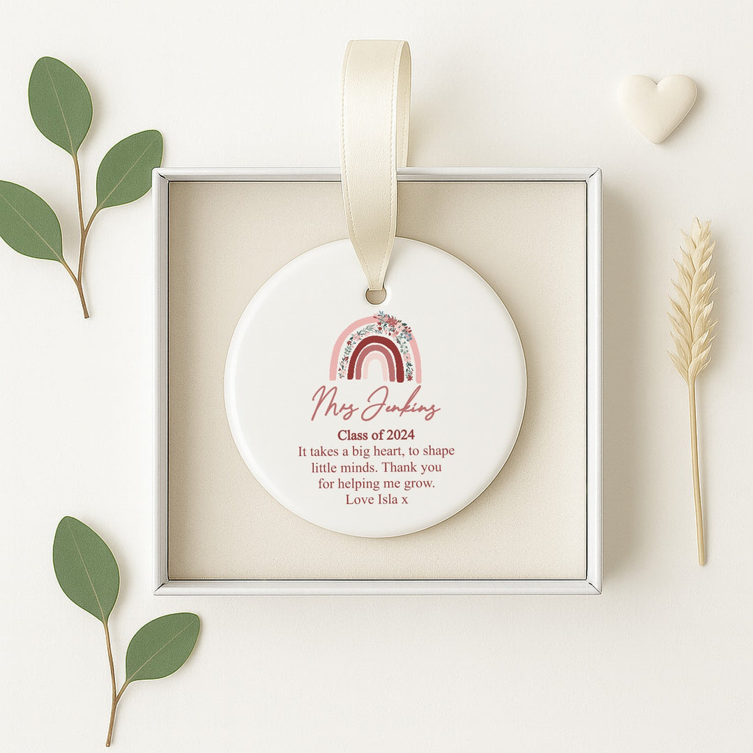 Personalised Teacher Keepsake Ornament