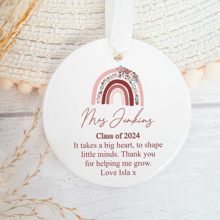 Personalised Teacher Keepsake Ornament