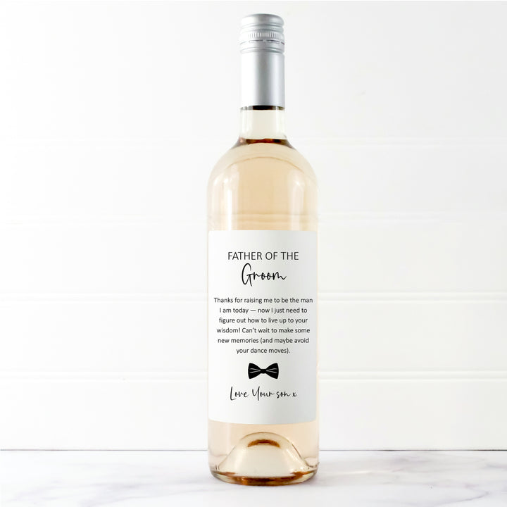 Personalised Father of Bride Bottle Sticker