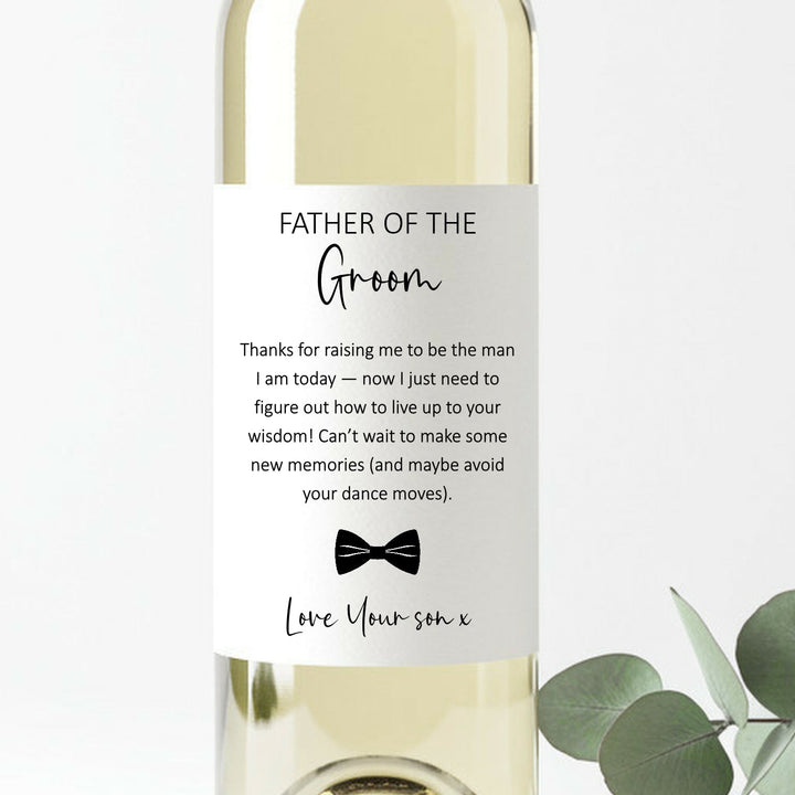 Personalised Father of Bride Bottle Sticker
