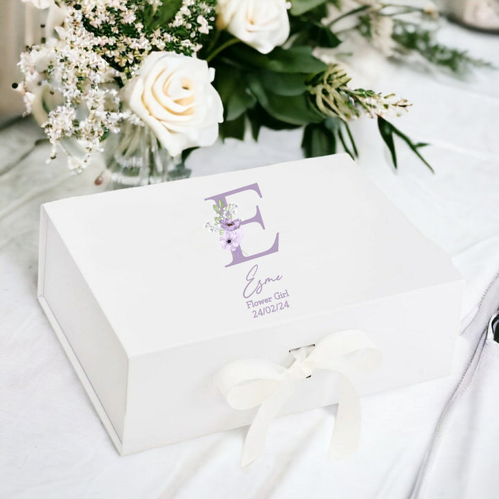 Personalised Flower Girl Initial Gift Box