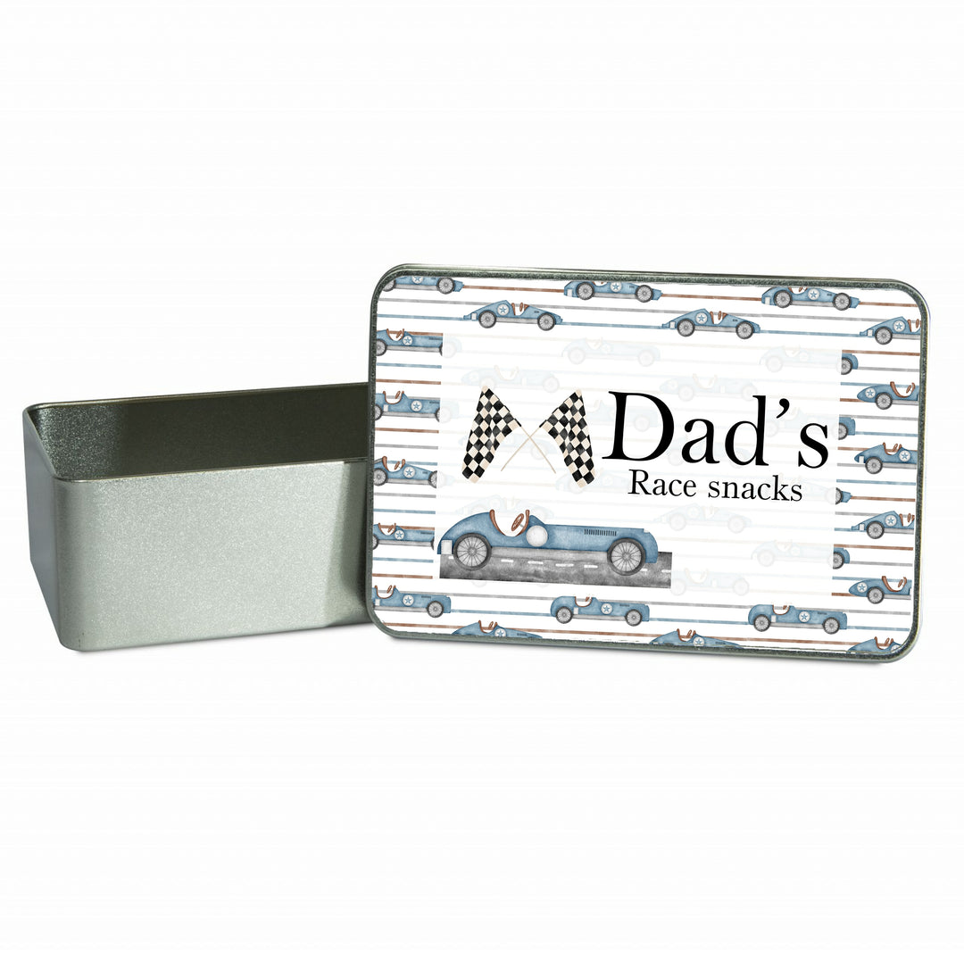 Dad’s Race Watching Tin – Personalised Gift for Him