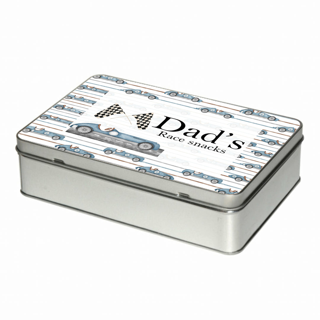 Dad’s Race Watching Tin – Personalised Gift for Him