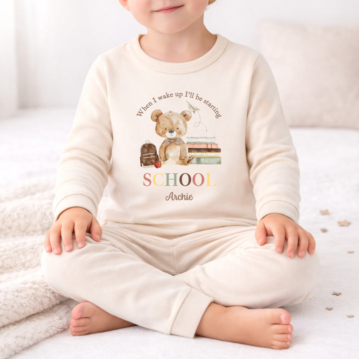 Personalised Bear First Day Of School Pyjamas