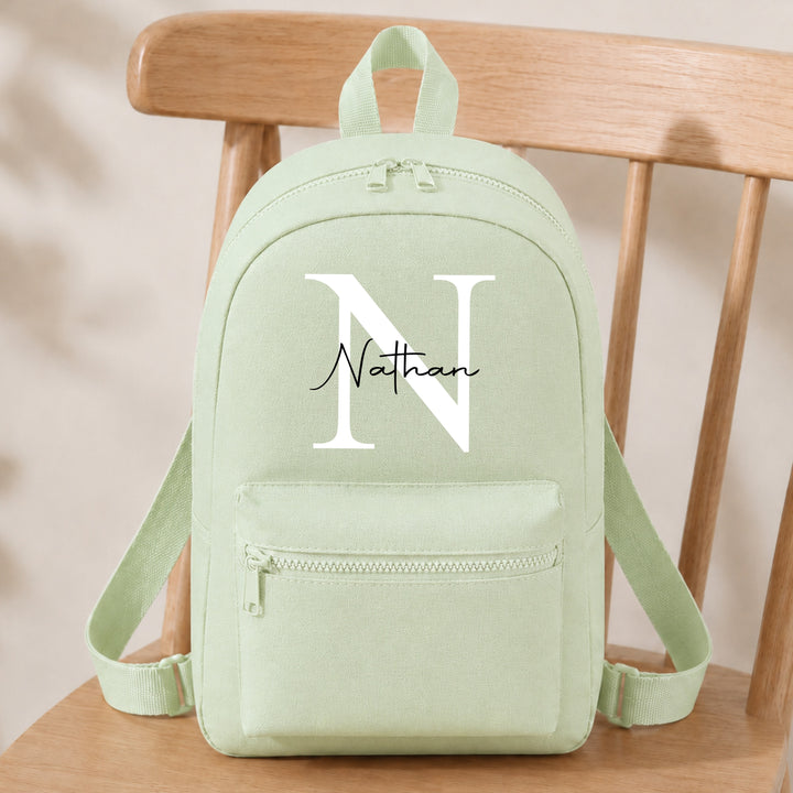 Personalised Script Initial Toddler Backpack