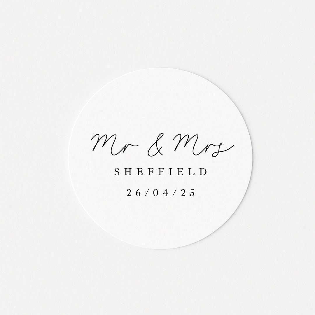 Personalised Wedding Favour Bag Stickers
