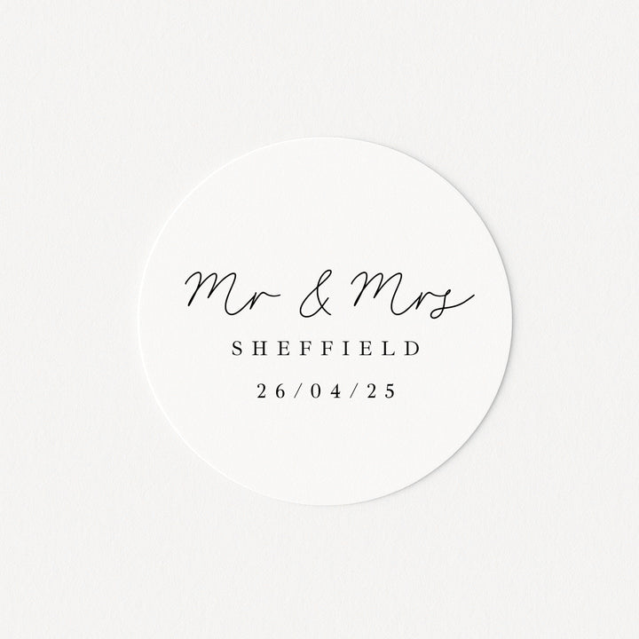 Personalised Wedding Favour Bag Stickers
