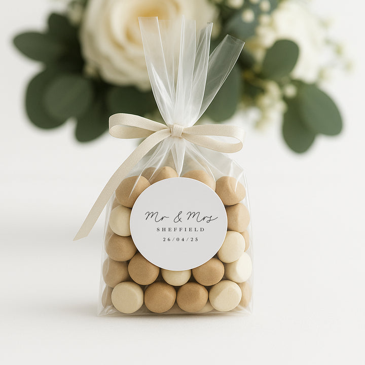 Personalised Wedding Favour Bag Stickers