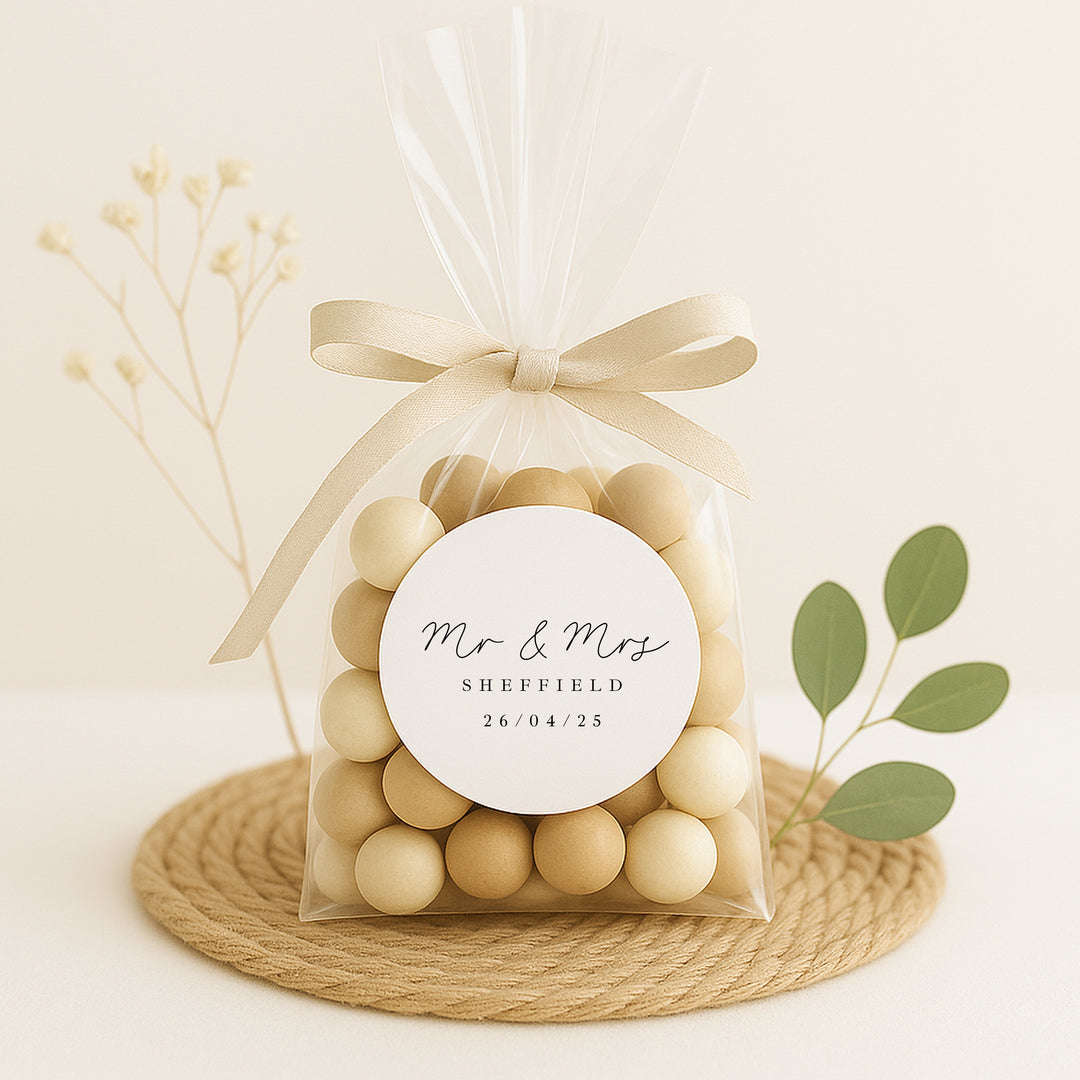 Personalised Wedding Favour Bag Stickers