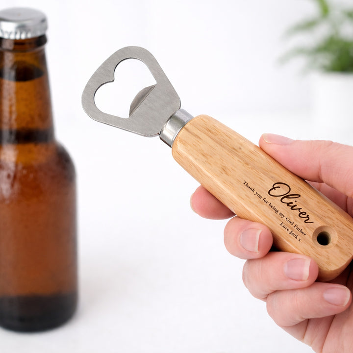 Personalised Thank You Godfather Engraved Bottle Opener