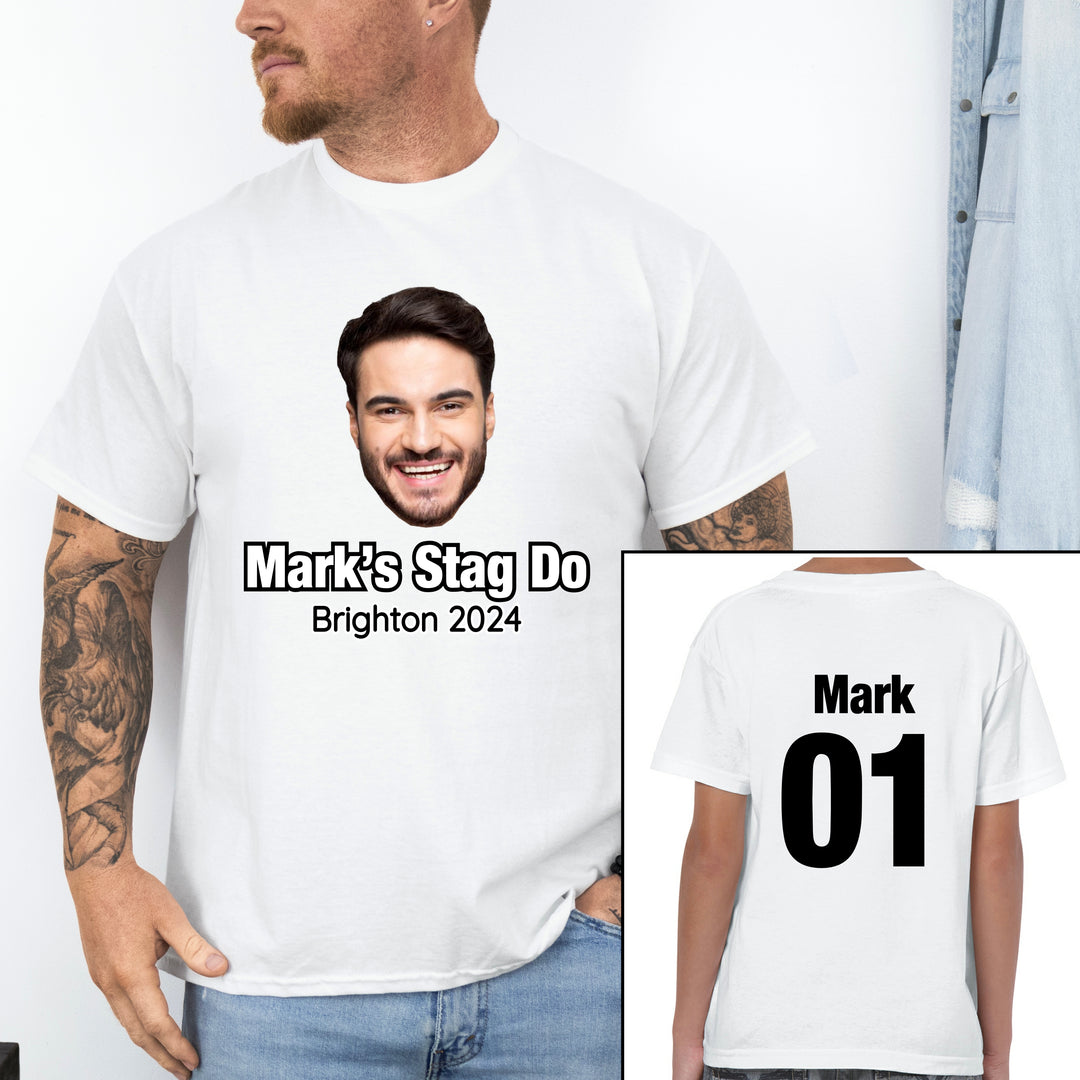 Personalised Team Groom Stag Do Photo T-Shirts