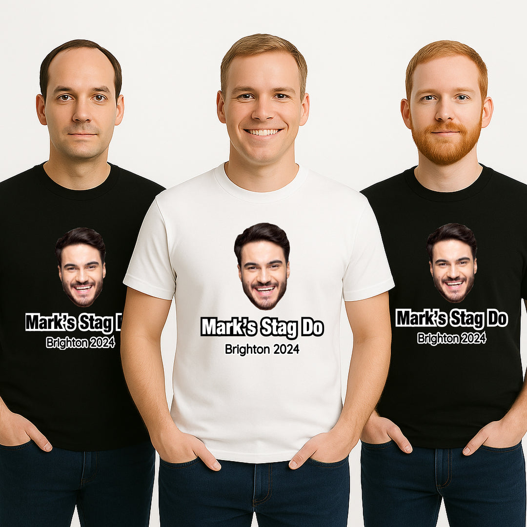 Personalised Team Groom Stag Do Photo T-Shirts
