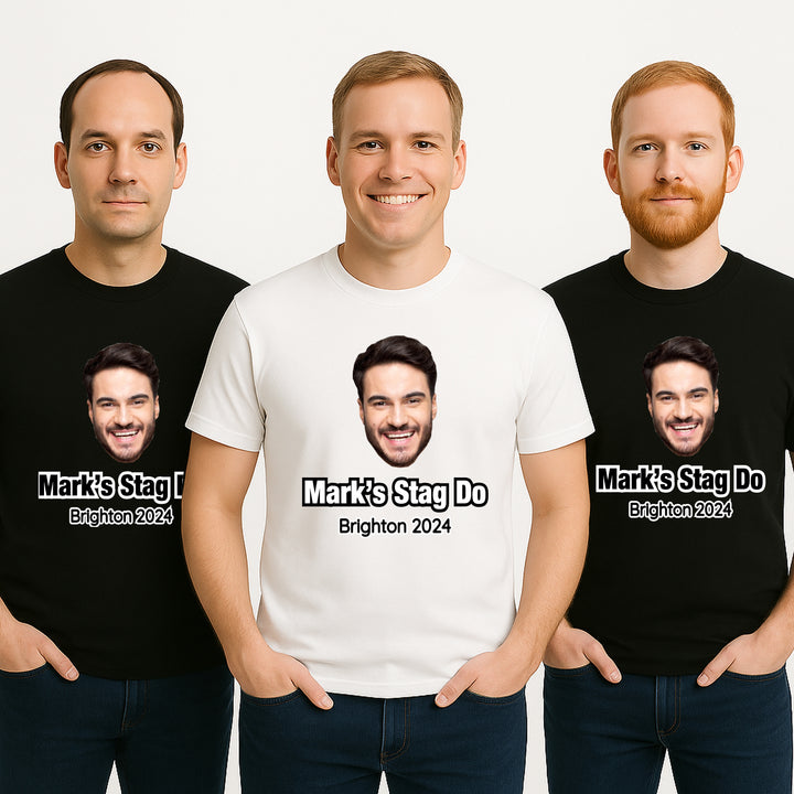 Personalised Team Groom Stag Do Photo T-Shirts
