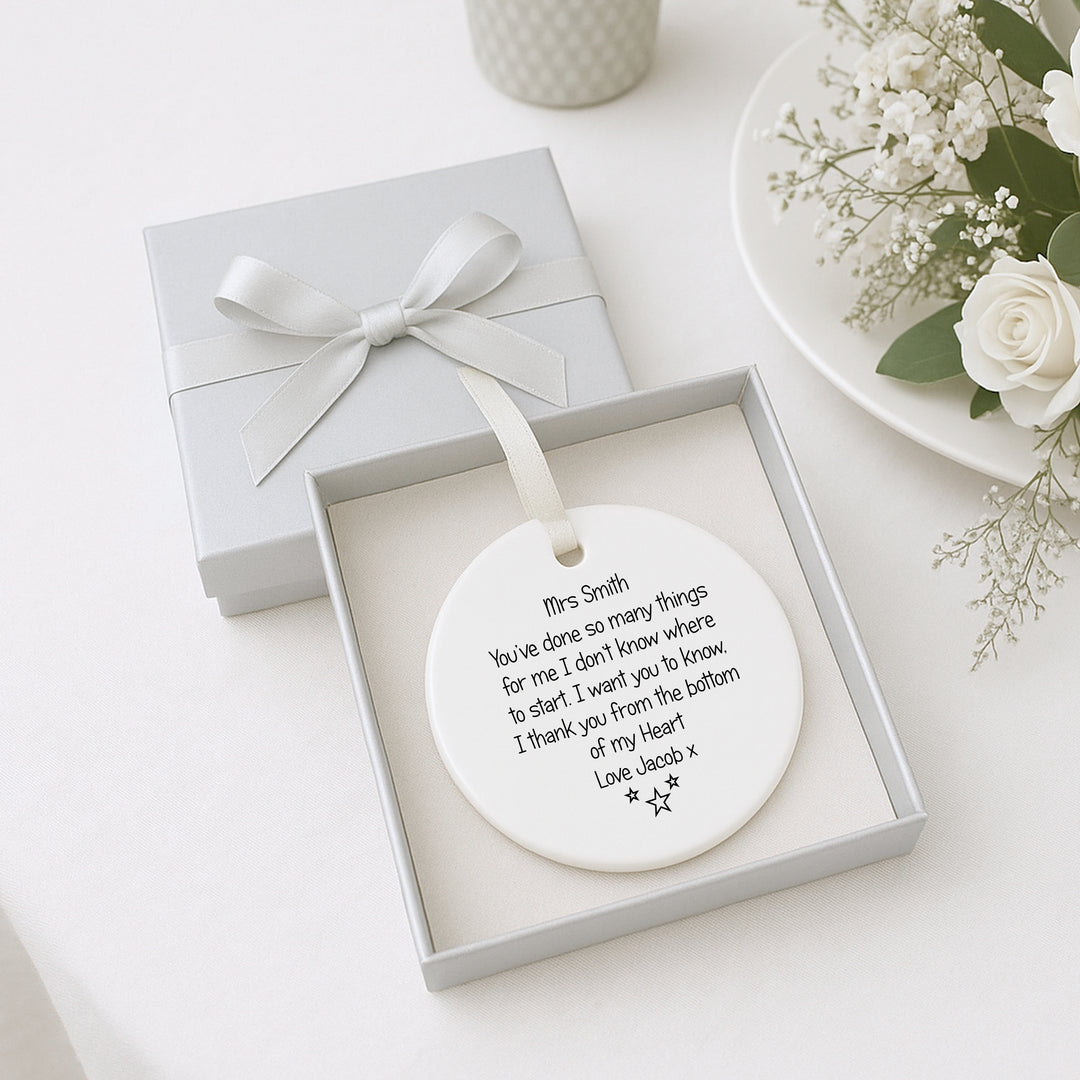 Personalised Teacher Keepsake Ornament