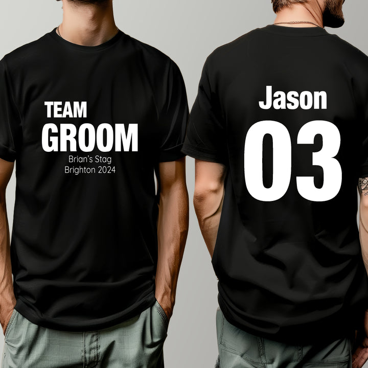 Personalised Team Groom Stag Do T-Shirts