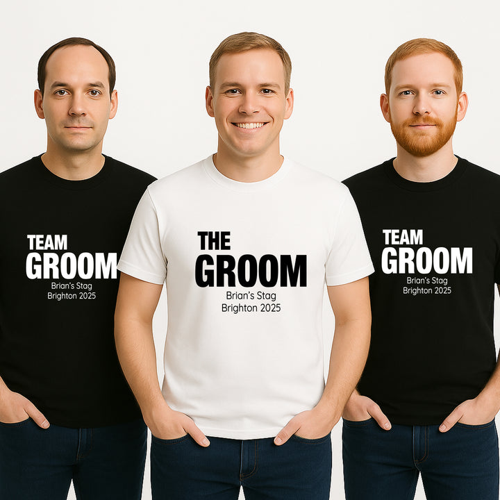 Personalised Team Groom Stag Do T-Shirts