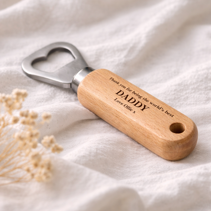 Personalised Thank You Daddy Engraved Bottle Opener