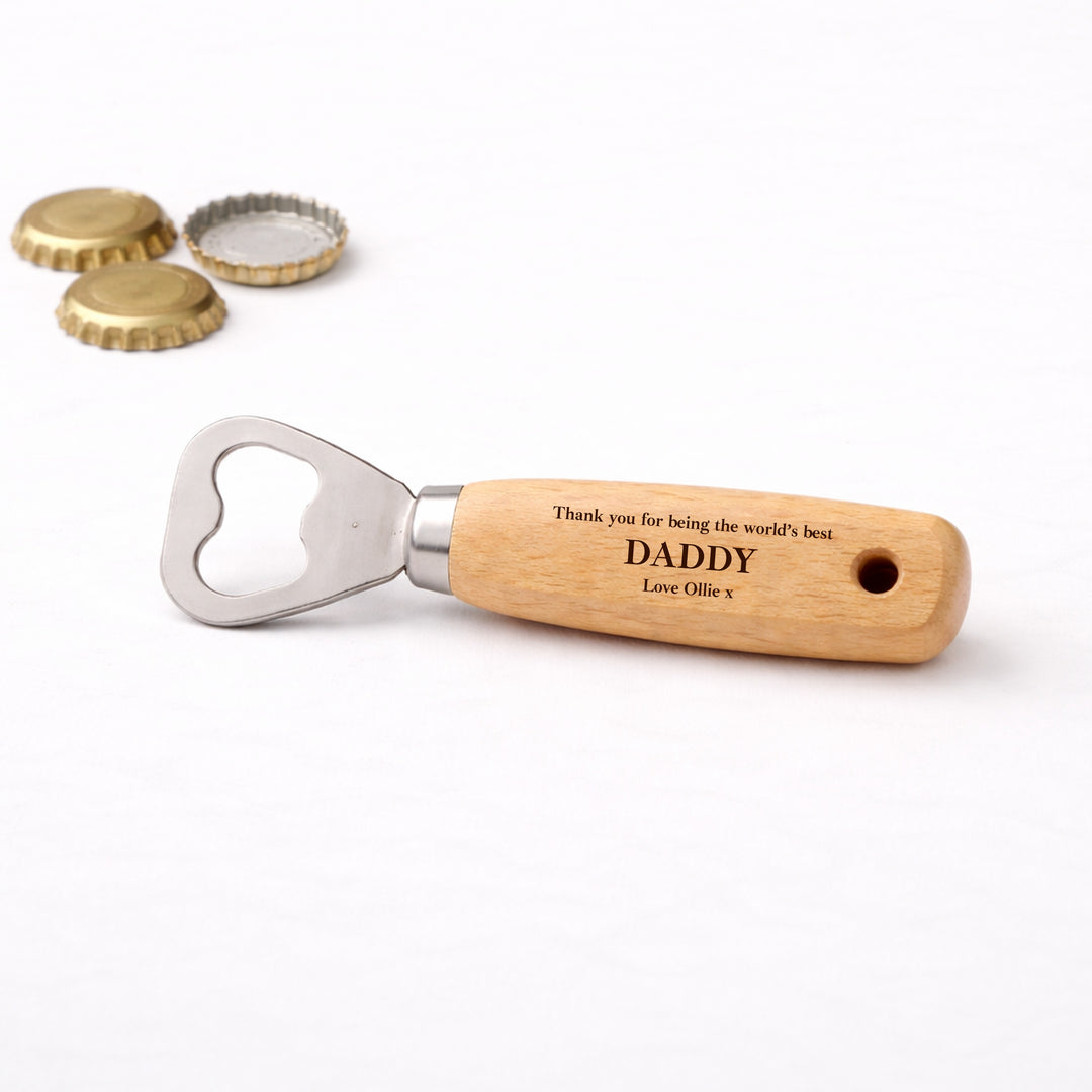 Personalised Thank You Daddy Engraved Bottle Opener